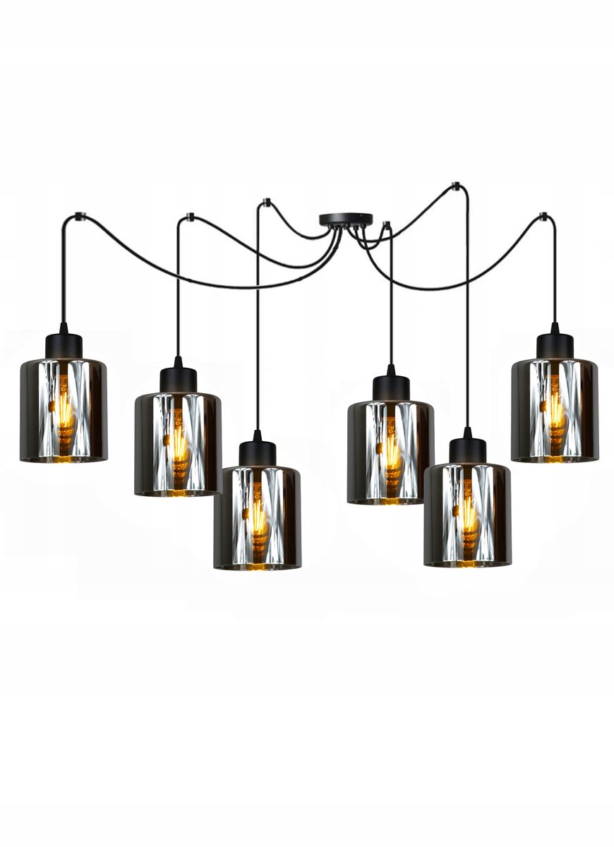 Komat GREAT 4-400.6 LED Hanglamp Zwart 6xE27