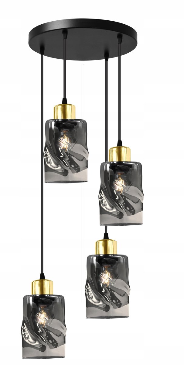 Hanglamp LORD 8-301K Zwart/Goud E27 - Stijlvol en Modern