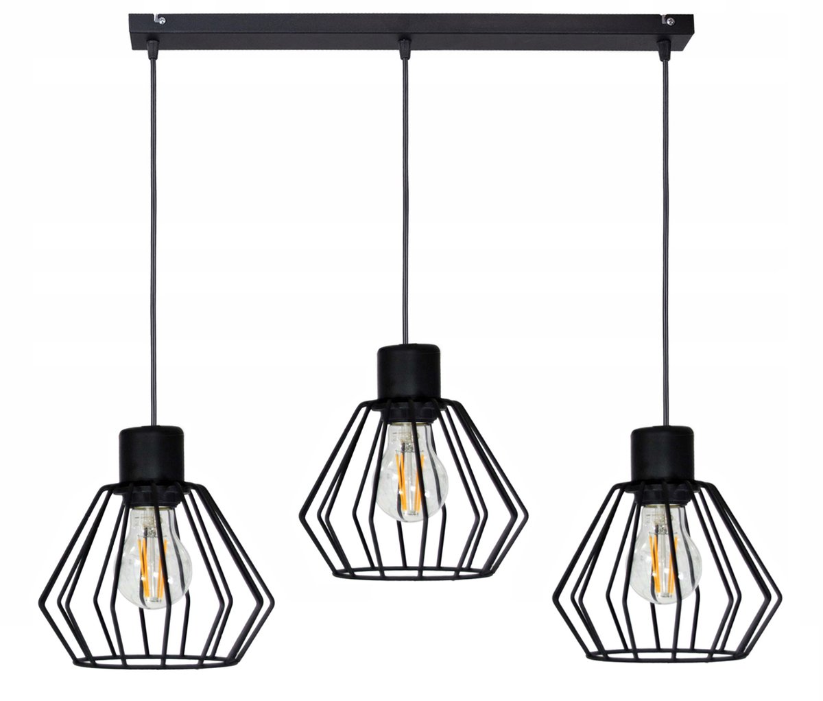 Hanglamp Druti BRYLANT Zwart - 3xE27 - Modern Design