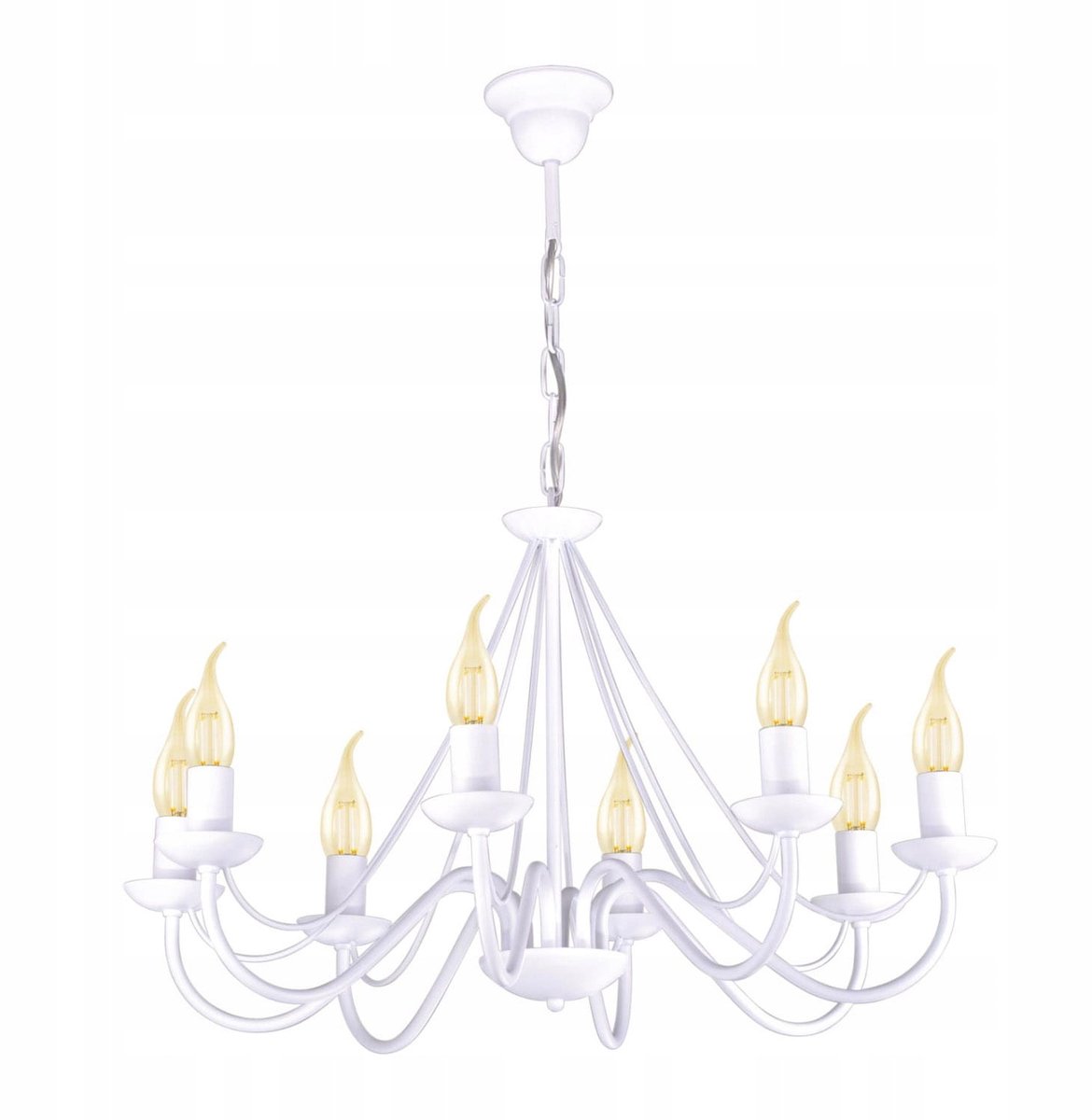 Kaja Bartez II K-3997 Hanglamp 8xE14 Wit Metaal 65cm