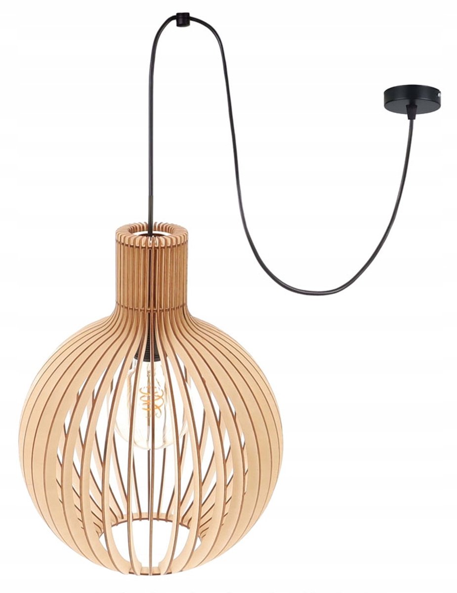 Hanglamp Spider Loft Hout XL 32cm E27