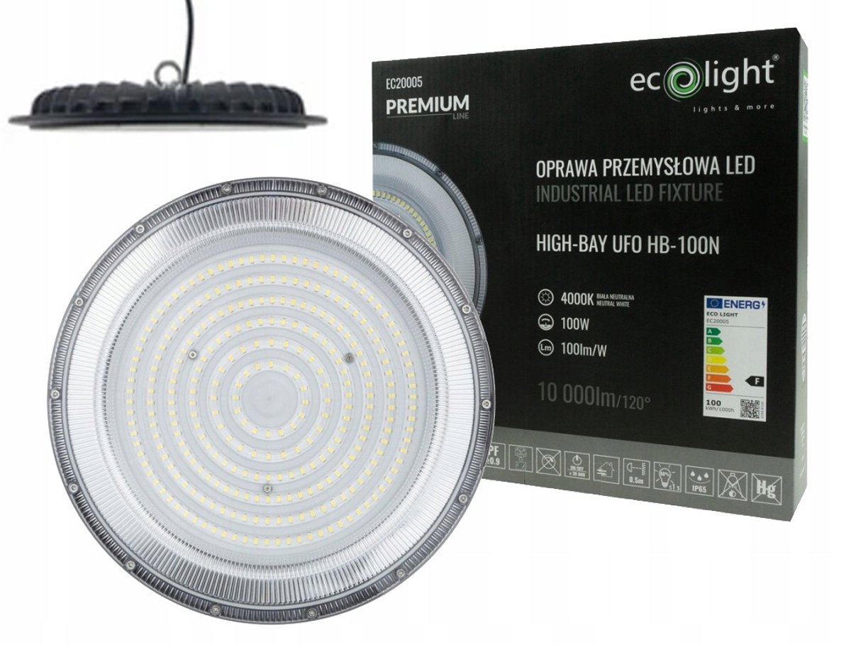IPuple UFO Hoogbouwlamp 100W IP65 Neutraal Wit