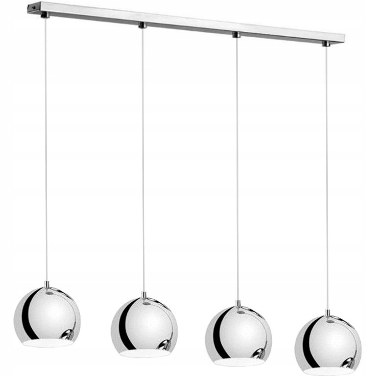 Chromen Hanglamp Kula 4xE27 - Stijlvol en Modern