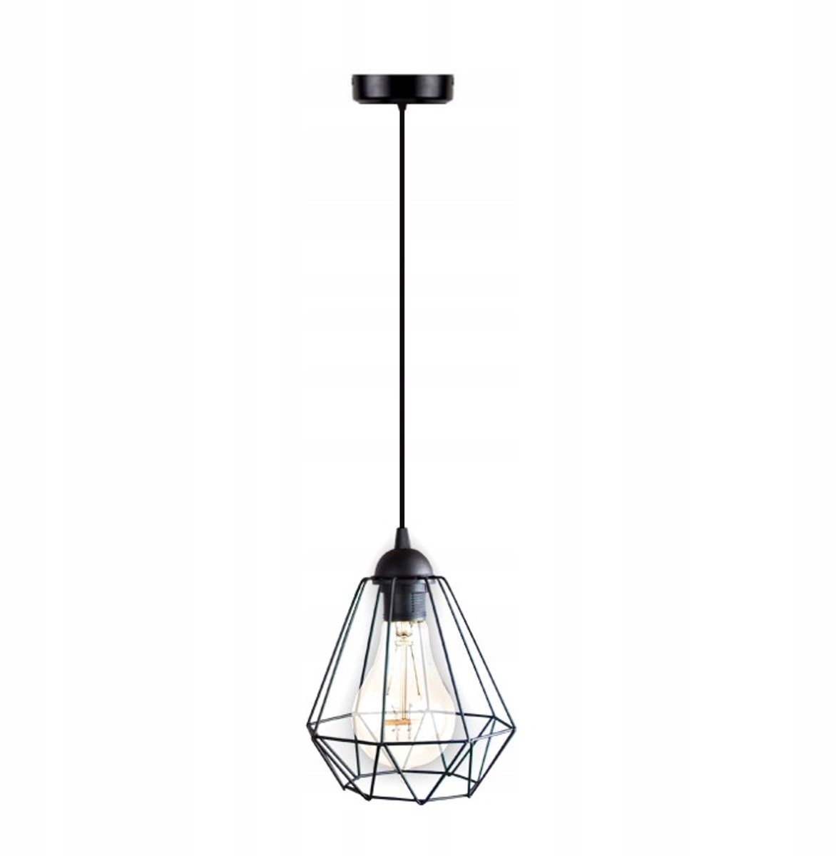 Hanglamp Diamant Metaal Zwart E27 60W