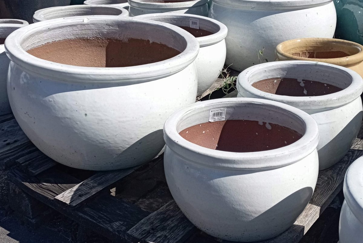 Polnix Keramische Pot 26x16 cm, Ø 28 cm, Crème