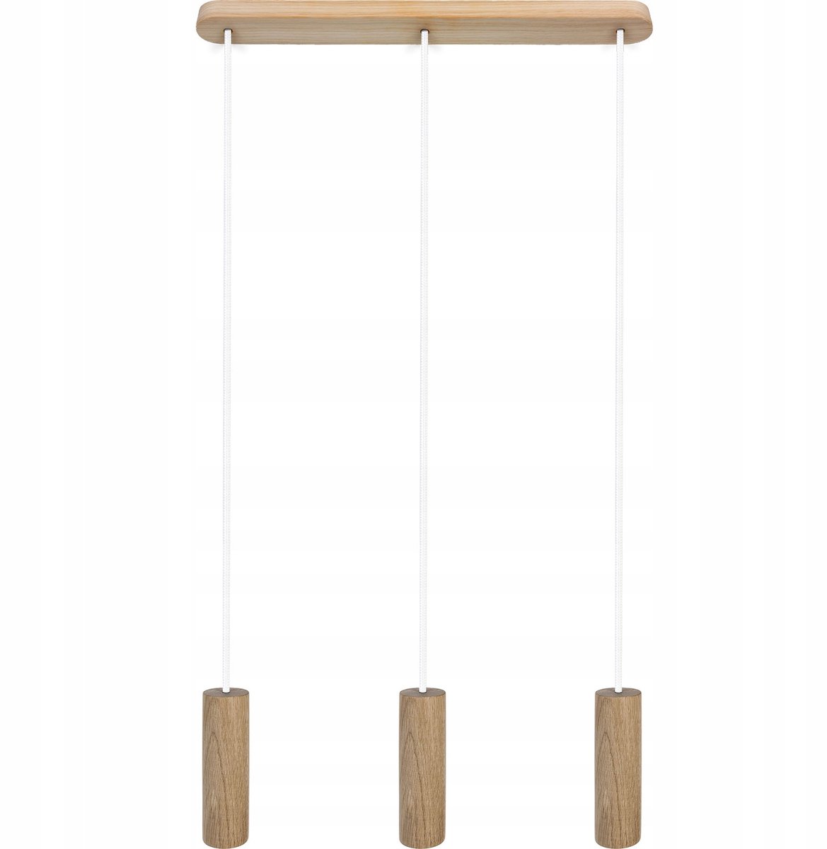 Hanglamp Madera 3x GU10 - Stijlvol Wit Hout & Kunststof
