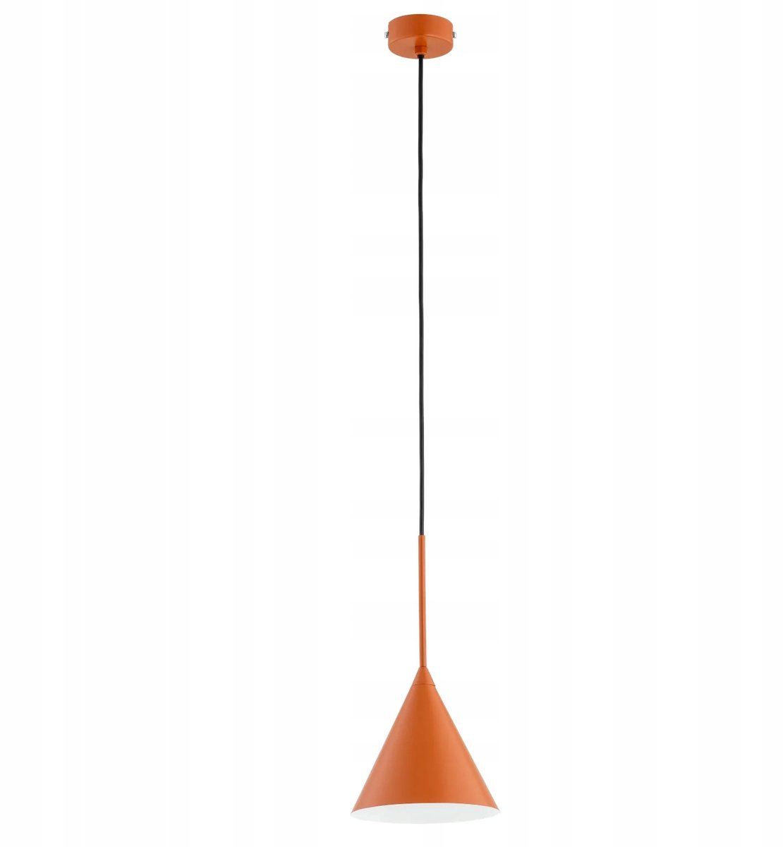 Oranje Hanglamp FABO Alfa, Kegelformiede Kap, E27, 15W