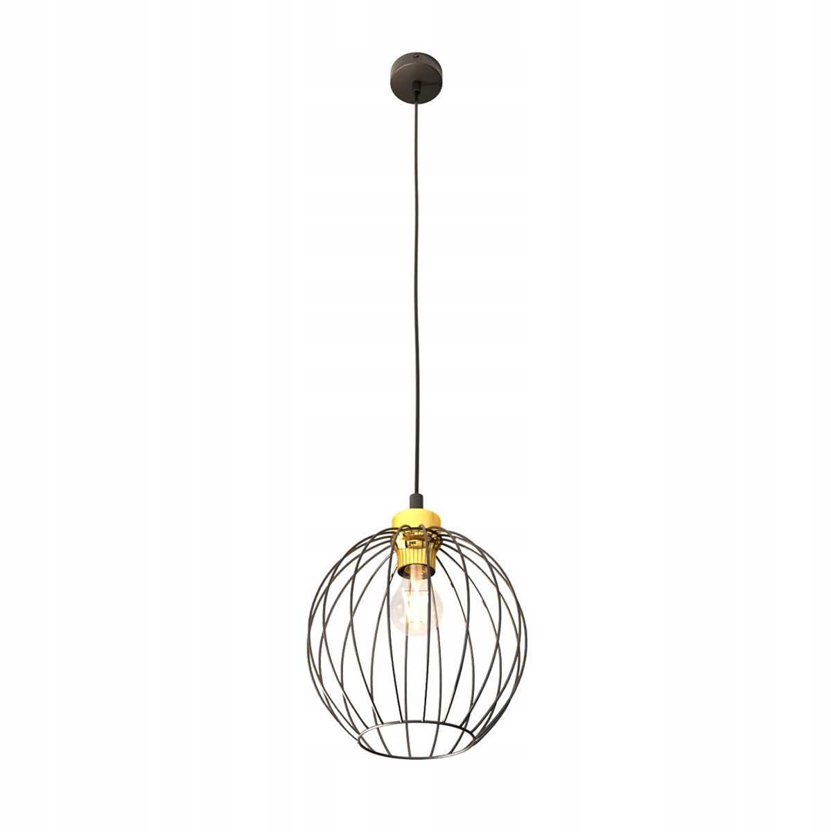 Emibig Nando 1 BL Gold Hanglamp Zwart/Goud E27 Loft Stijl