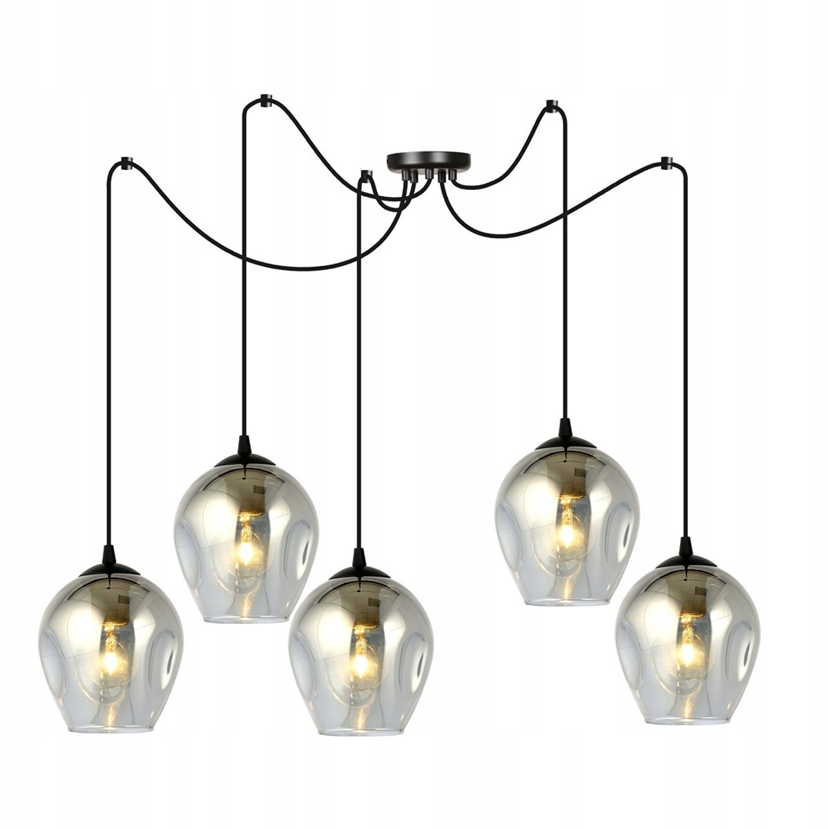 Emibig LEVEL 5 BL GRAFIT Hanglamp Zwart E27 5x15W