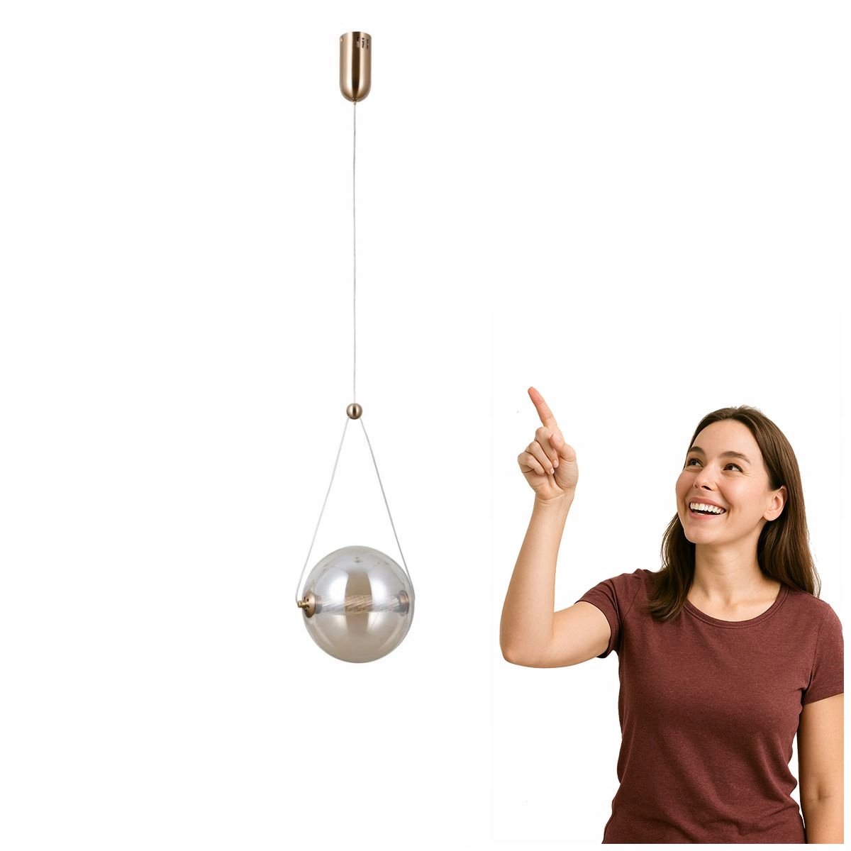 Rastia LED Hanglamp Goud Amber 9W 825lm - Modern Design