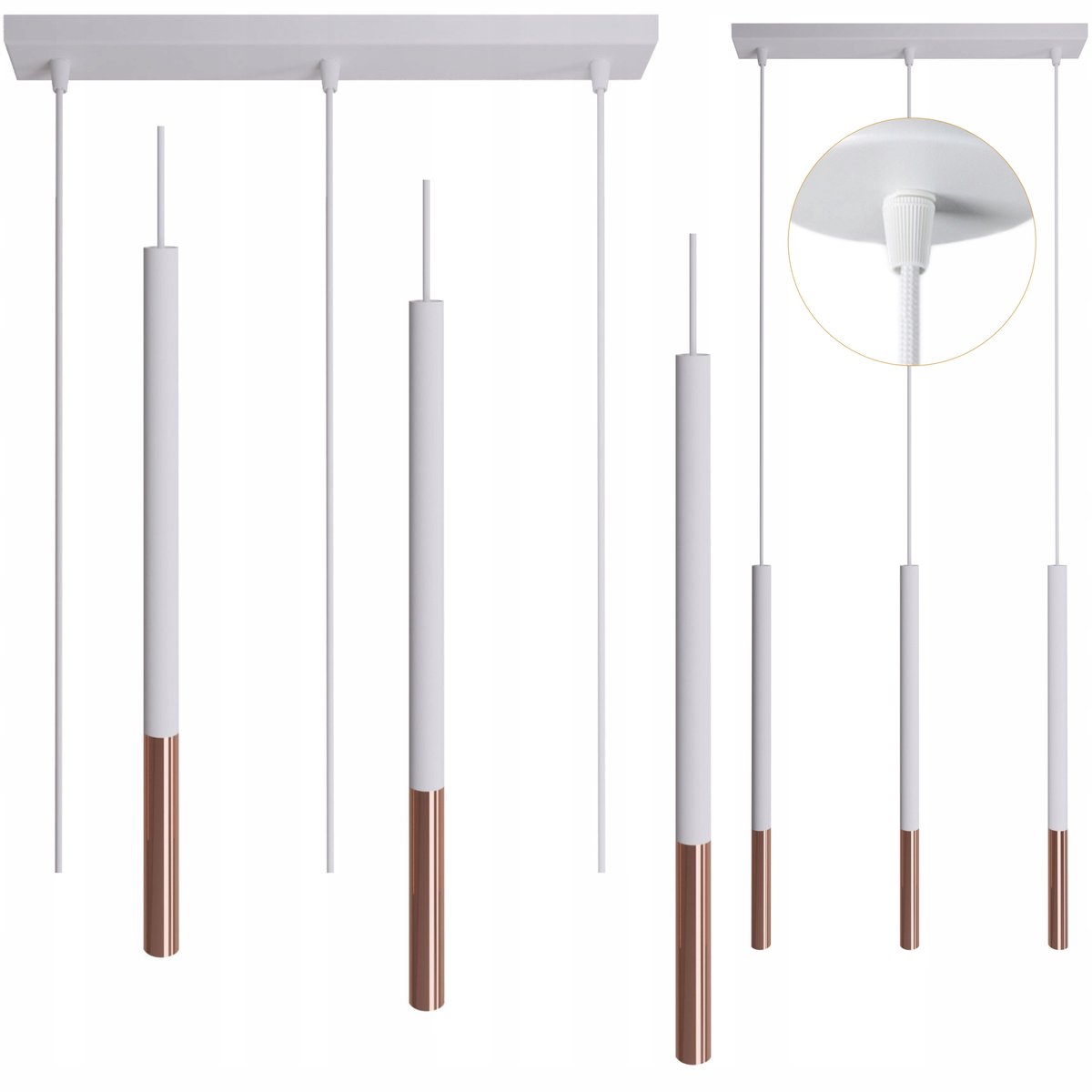 FREY Hanglamp Metaal Wit-Koper 3x10W LED G9 Modern