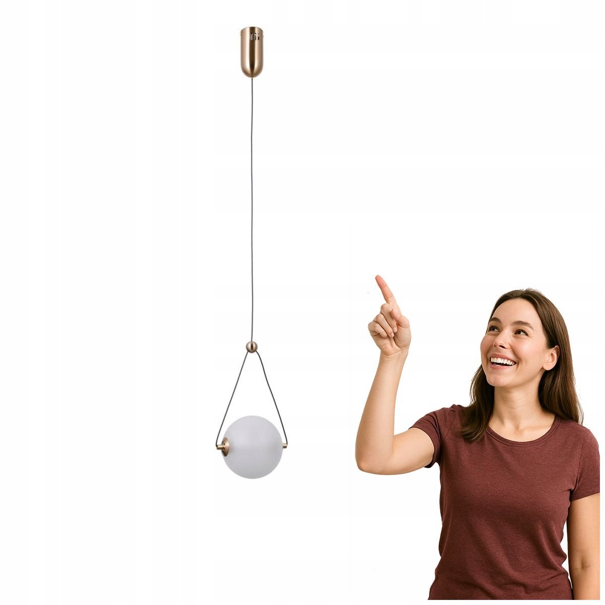 Rastia LED Hanglamp Geel-Goud 6W 3000K 120cm