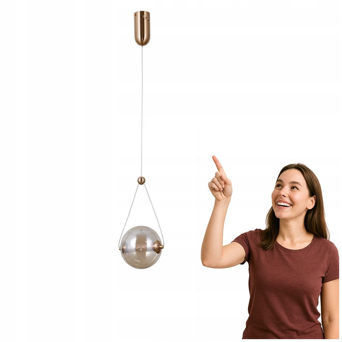 Rastia LED Hanghlam 6W Warm Wit Goud Amber