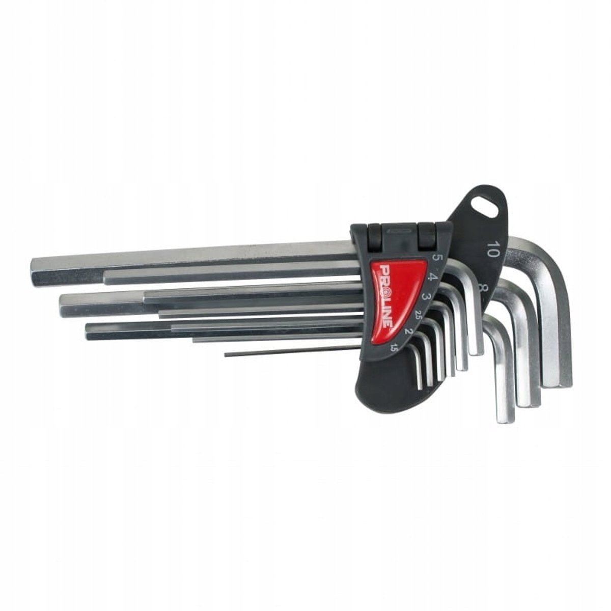 Proline lange inbussleutelset 9-delig 1,5-10 mm CrV-staal