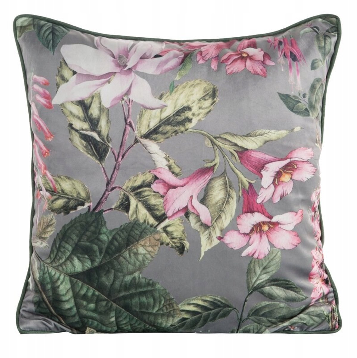 Decoratieve Kussenhoes 45x45 Fluweel Roze Bloemendessin
