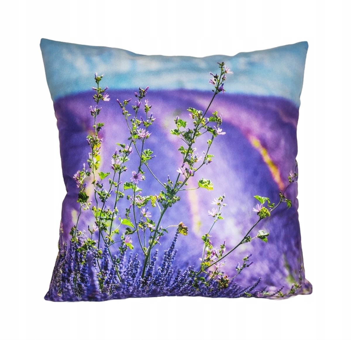 Decoratieve Kussenhoes 45x45 cm Fluweel Paars Lavendel Bloemen