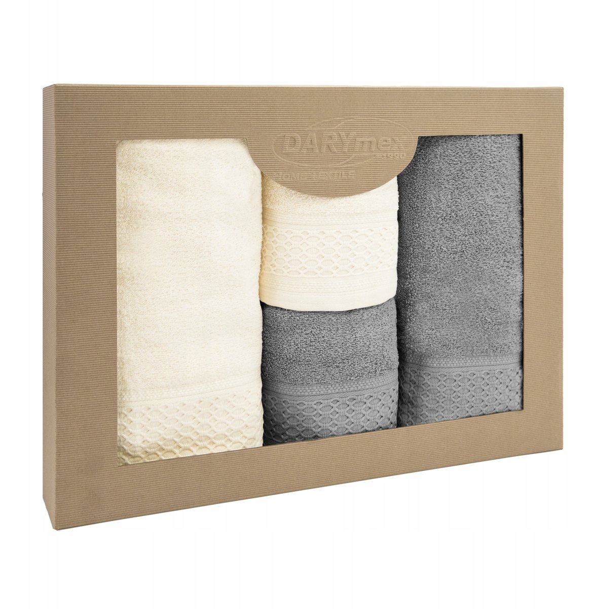 4-delige katoenen handdoekenset in geschenkdoos - Diverse kleuren