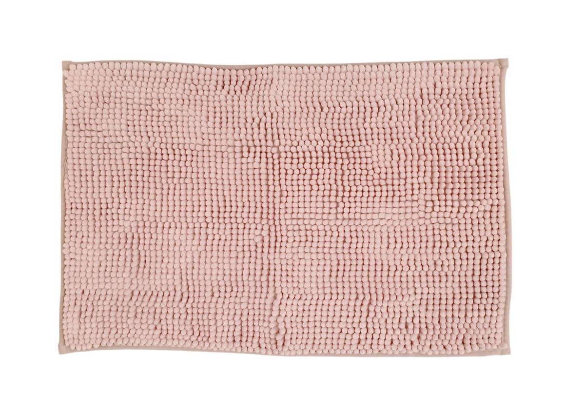 Bisk Basic Chenille Badmat Roze 60x40 cm - Zacht en Duurzaam
