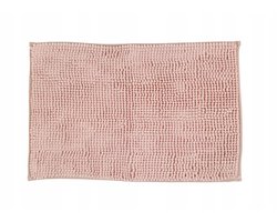 Bisk Basic Chenille Badmat Roze 60x40 cm - Zacht en Duurzaam