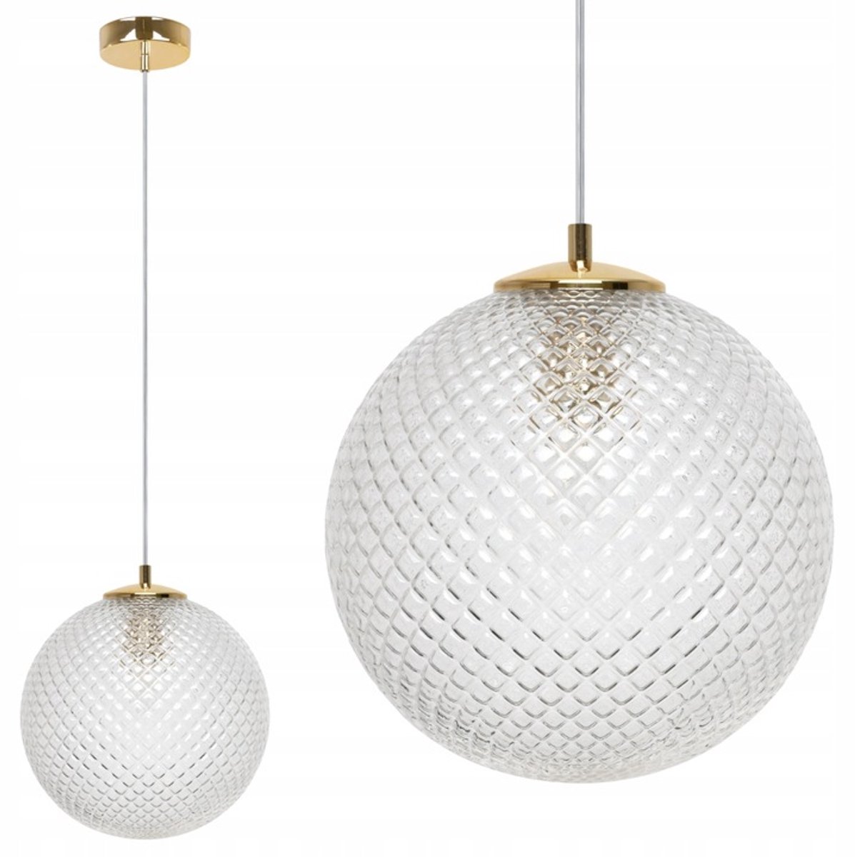 Glamour Hanglamp Goud met Bolvormig Accent - CANNES