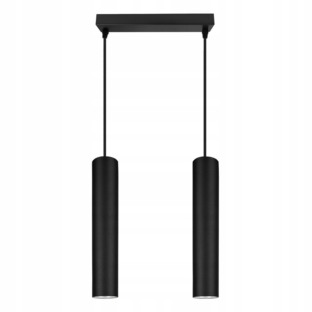 Moderne Zwarte Hanglamp Tuba LED GU10 - 2 Spots - 40cm
