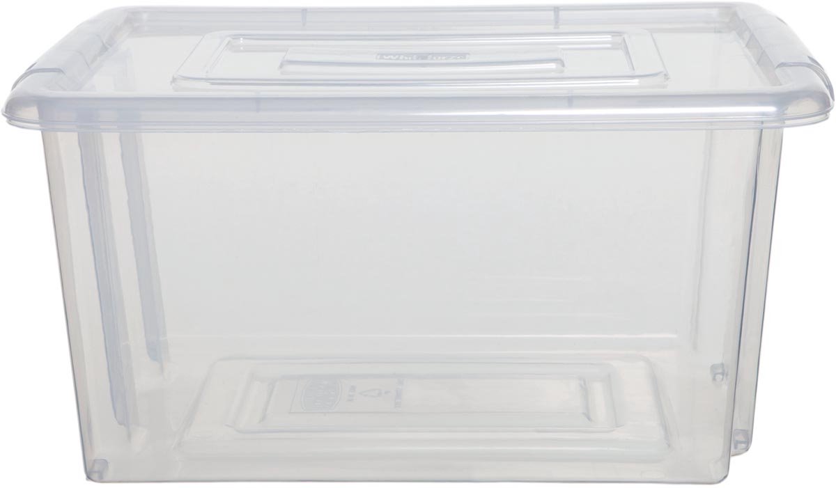 Whitefurze Stack & Store Mini opbergdoos 5 liter zonder deksel | transparant