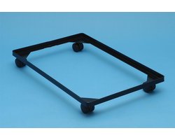 Really Useful Box accessoire onderstel uit staal | met wieltjes (diameter: 4 | 5 mm) uit zwarte PVC
