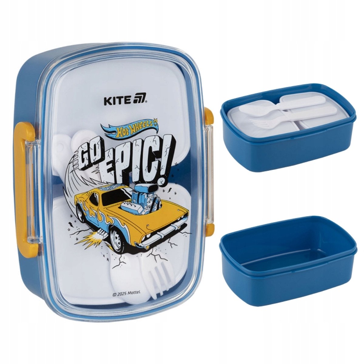 Kite Hot Wheels Lunchbox met Bestek 750ml Blauw