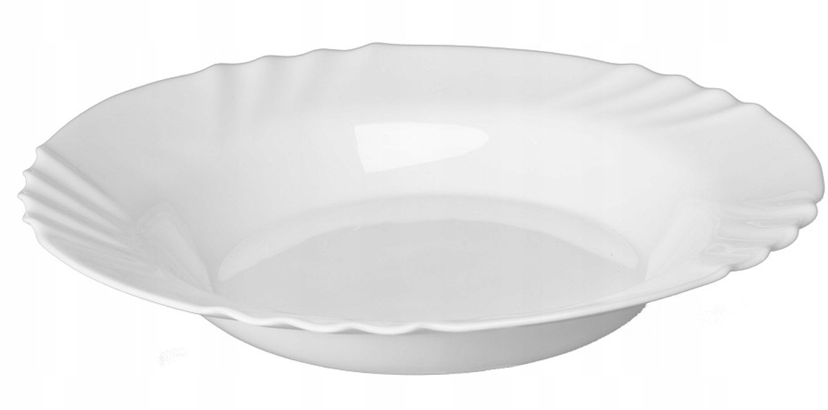 Diepwit glazen soepbord 23 cm - Stijlvol en duurzaam