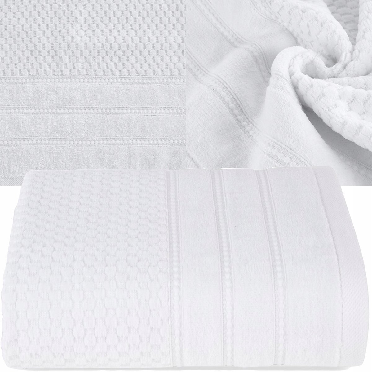Luxe Katoenen Badhanddoek Wit 70x140 cm - Zacht & Absorberend