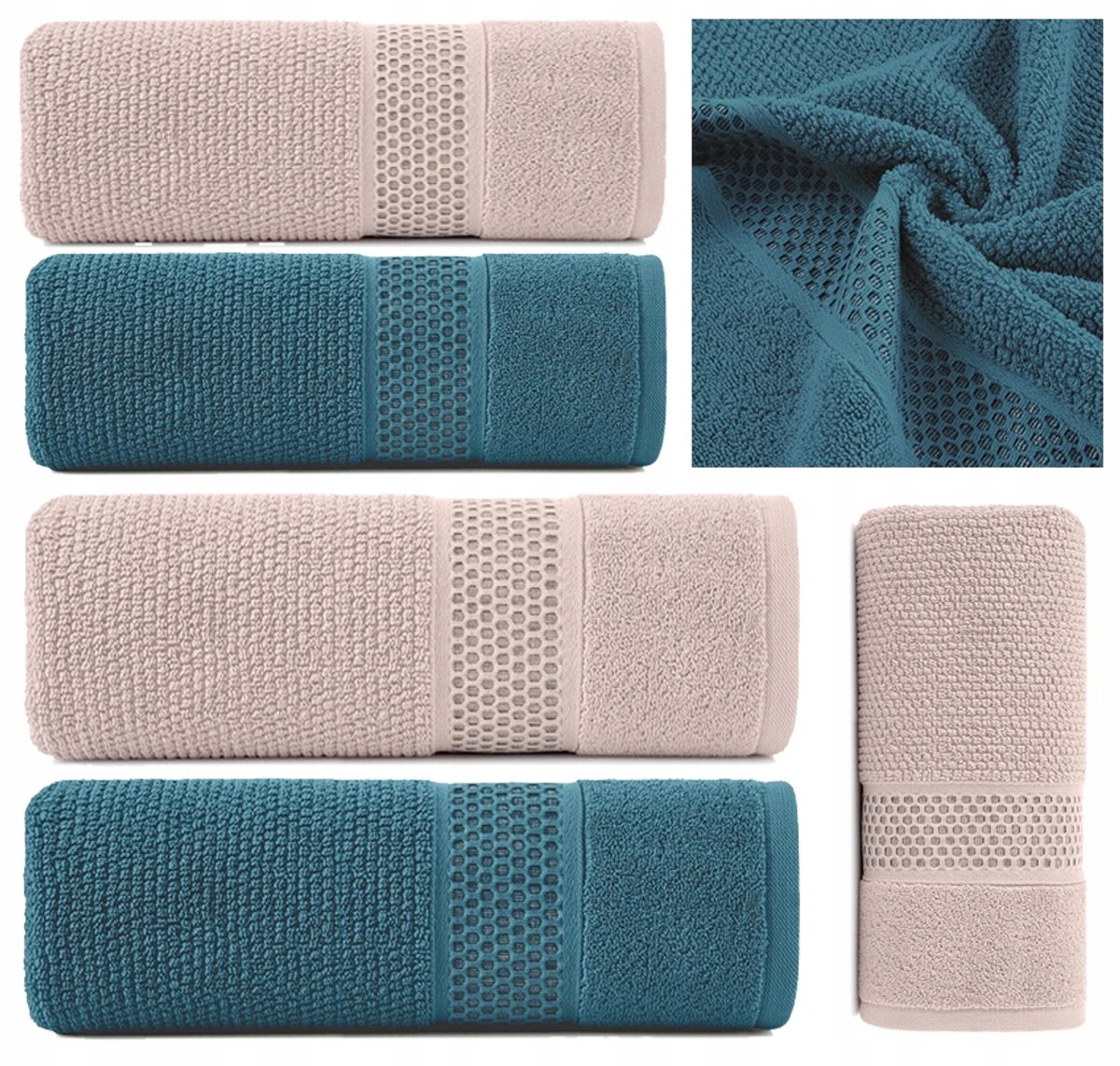 4x Badhanddoek Set 50x90 & 70x140 Katoen - Perfect Cadeau