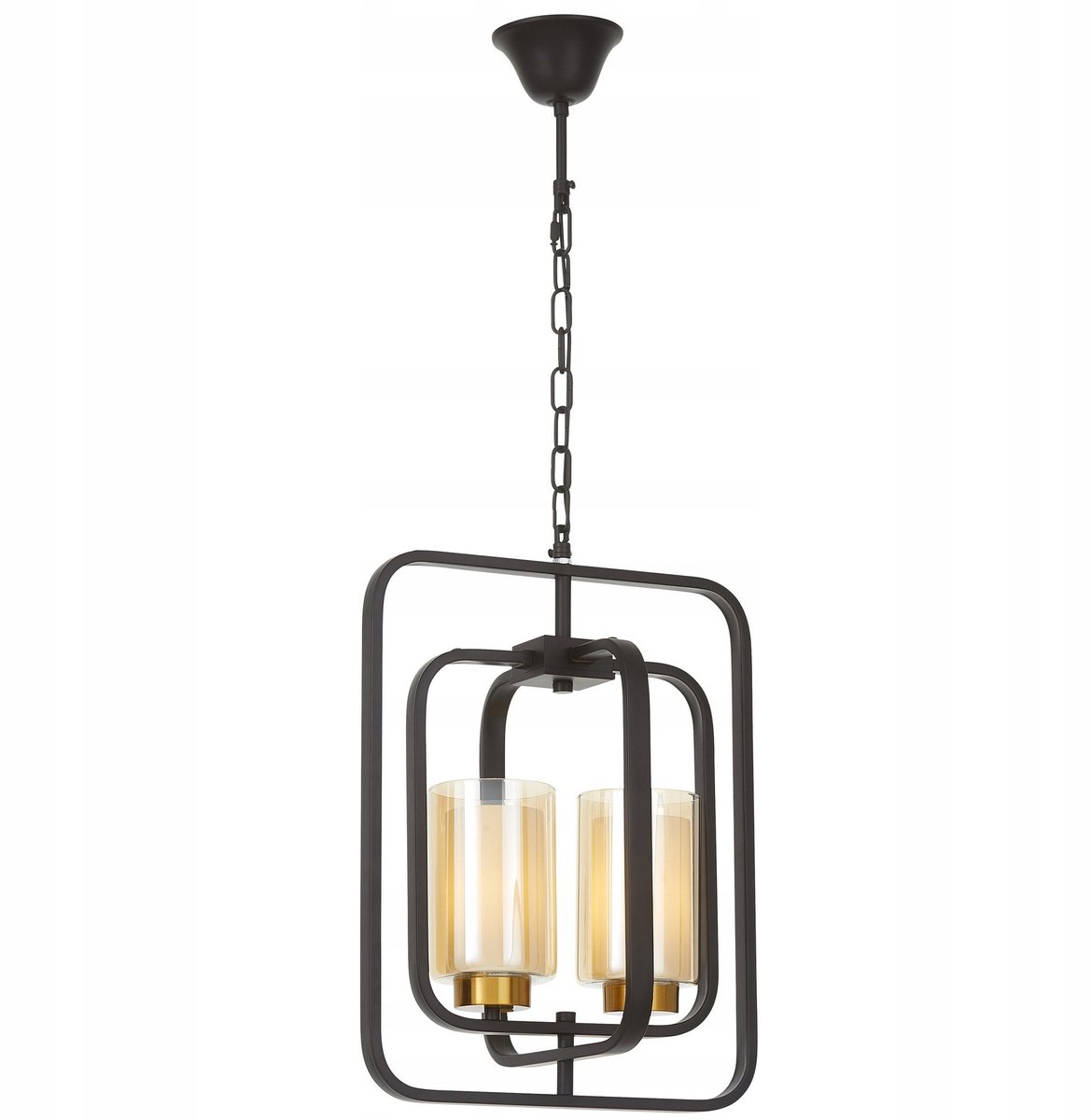 Loft Hanglamp Zwart/Messing E27 Chicago - Stijlvol & Modern