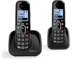 Amplicomms BT1502 Duo Dect telefoon voor de vaste lijn - Handenvrij bellen - Luide bel signaal - blokkeren ongewenste beller