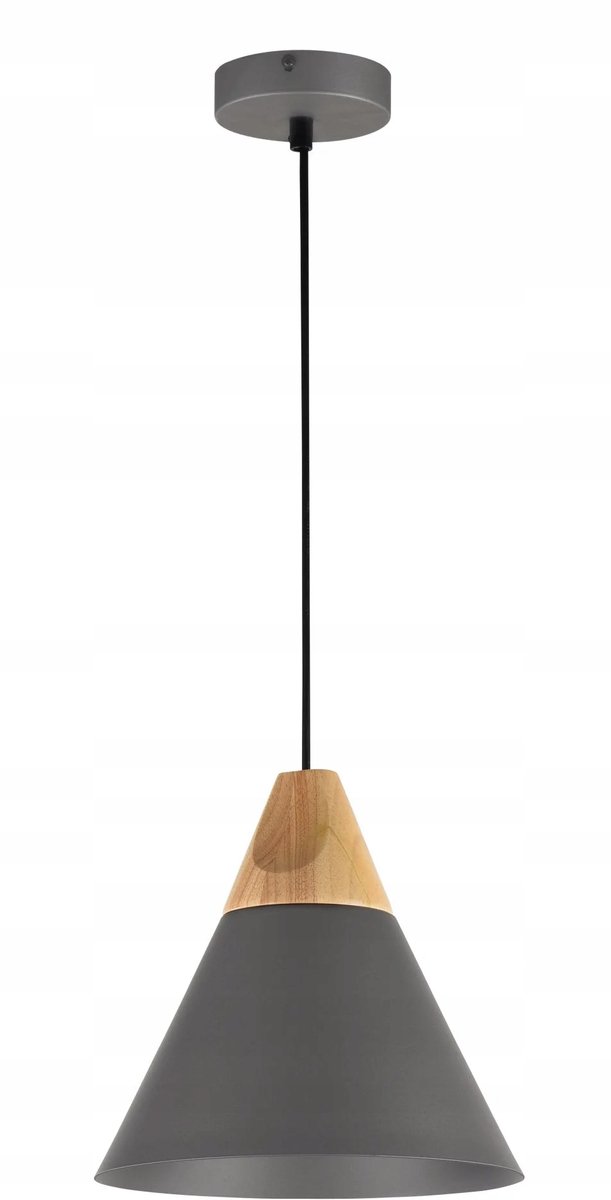 Maytoni Bonest Hanglamp - Zwart Metala & Hout - E27 fitting