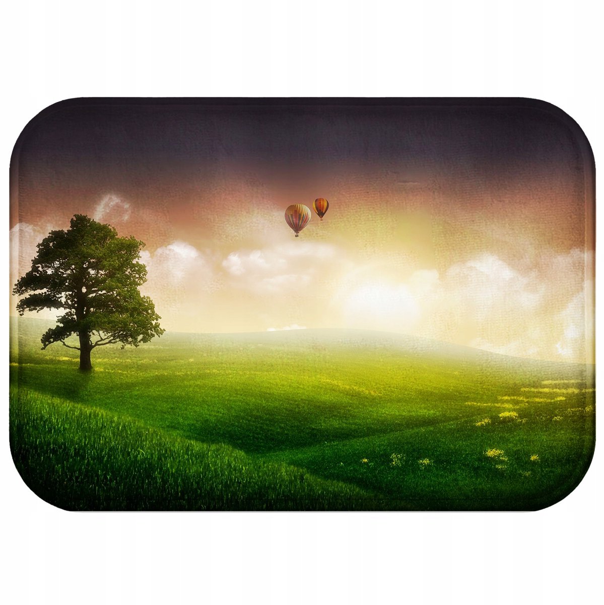 Antislip Badmat 60x40cm - Gras & Boom Design - Sneldrogend