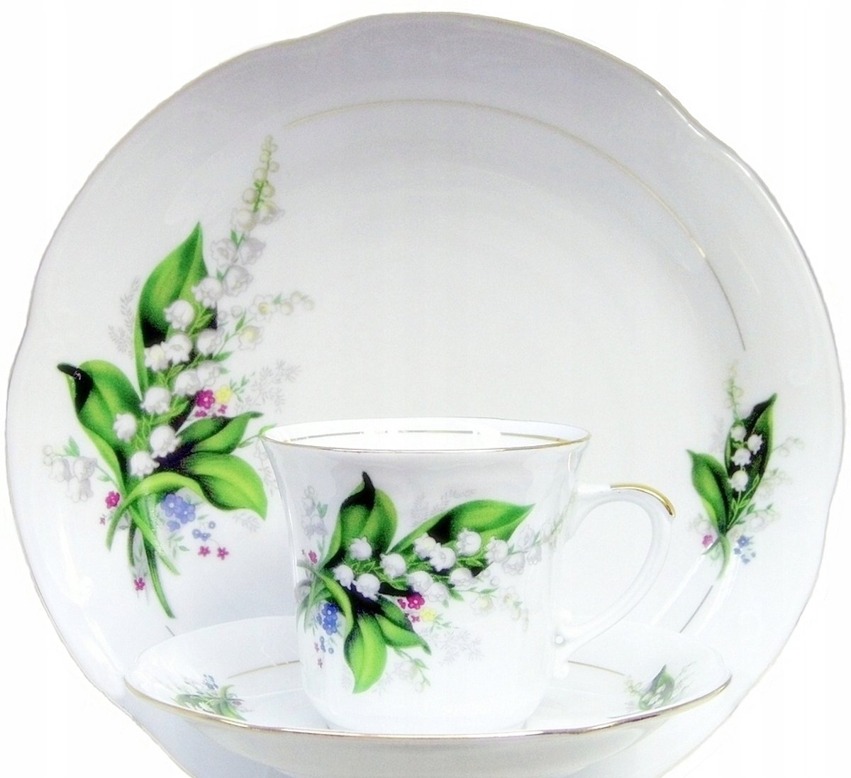Kamélia Bord 17 cm Wit Porselein - Decor 080