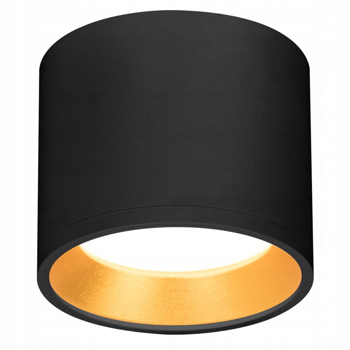 Zwarte LED Plafondlamp met Gouden Accent - Verstelbaar, IP20