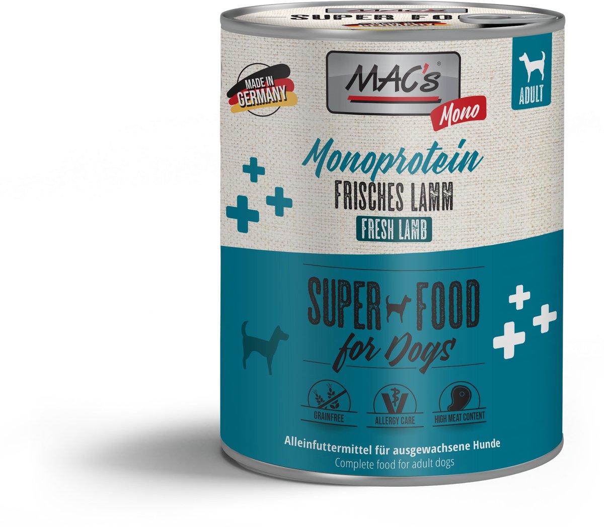 MACs MAC’s Hondenvoer Natvoer Blik - Mono Sensitive Lam - 6 x 800g