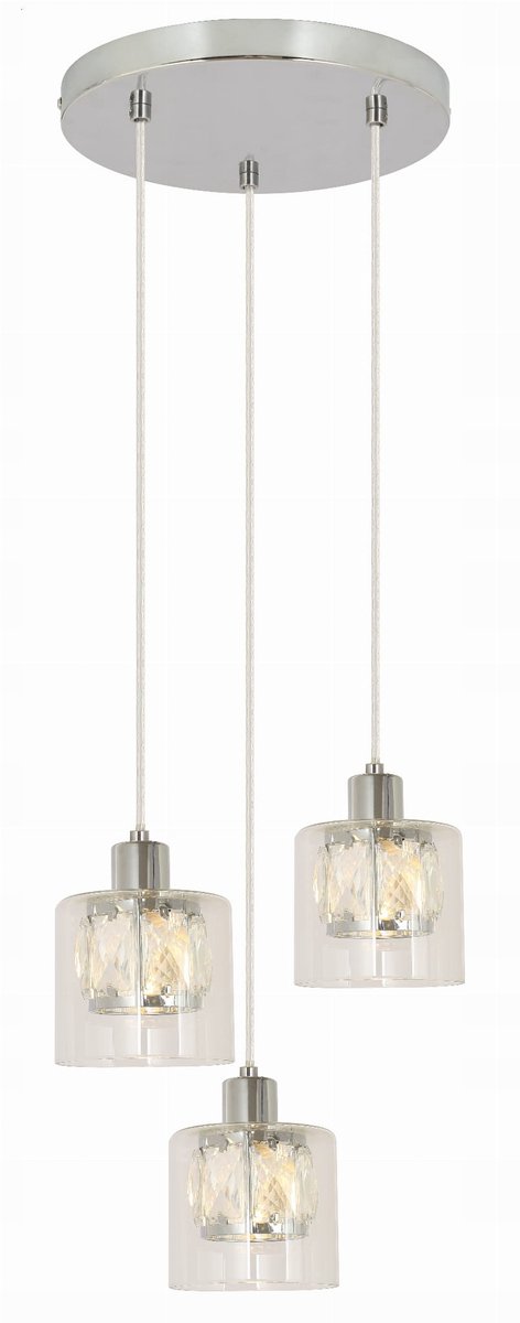 Elmo Hanglamp 3-Lichts Chroom E14 40W
