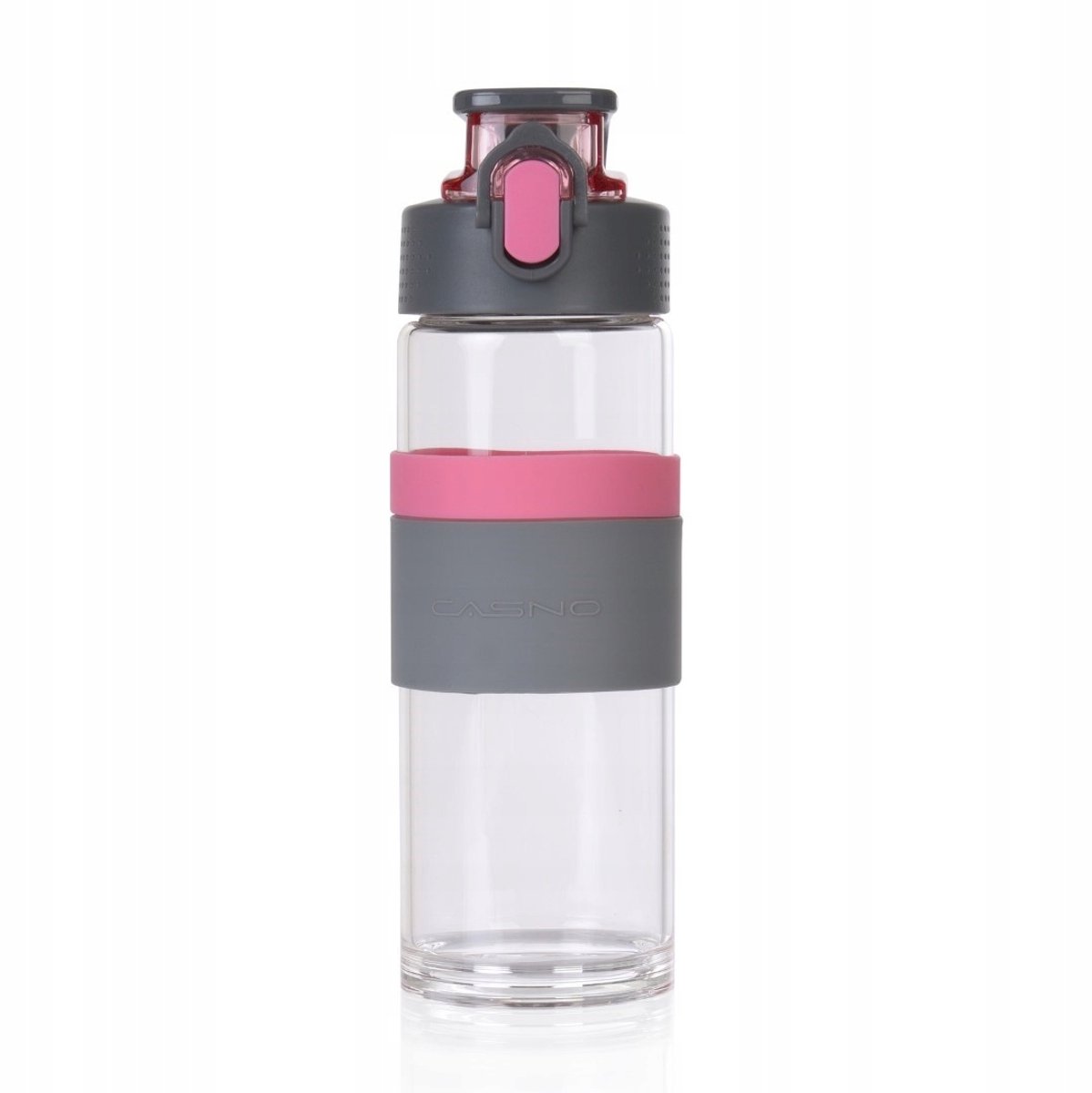Casno Cross Glazen Fles 500ml Majestic Roze Drinkfles
