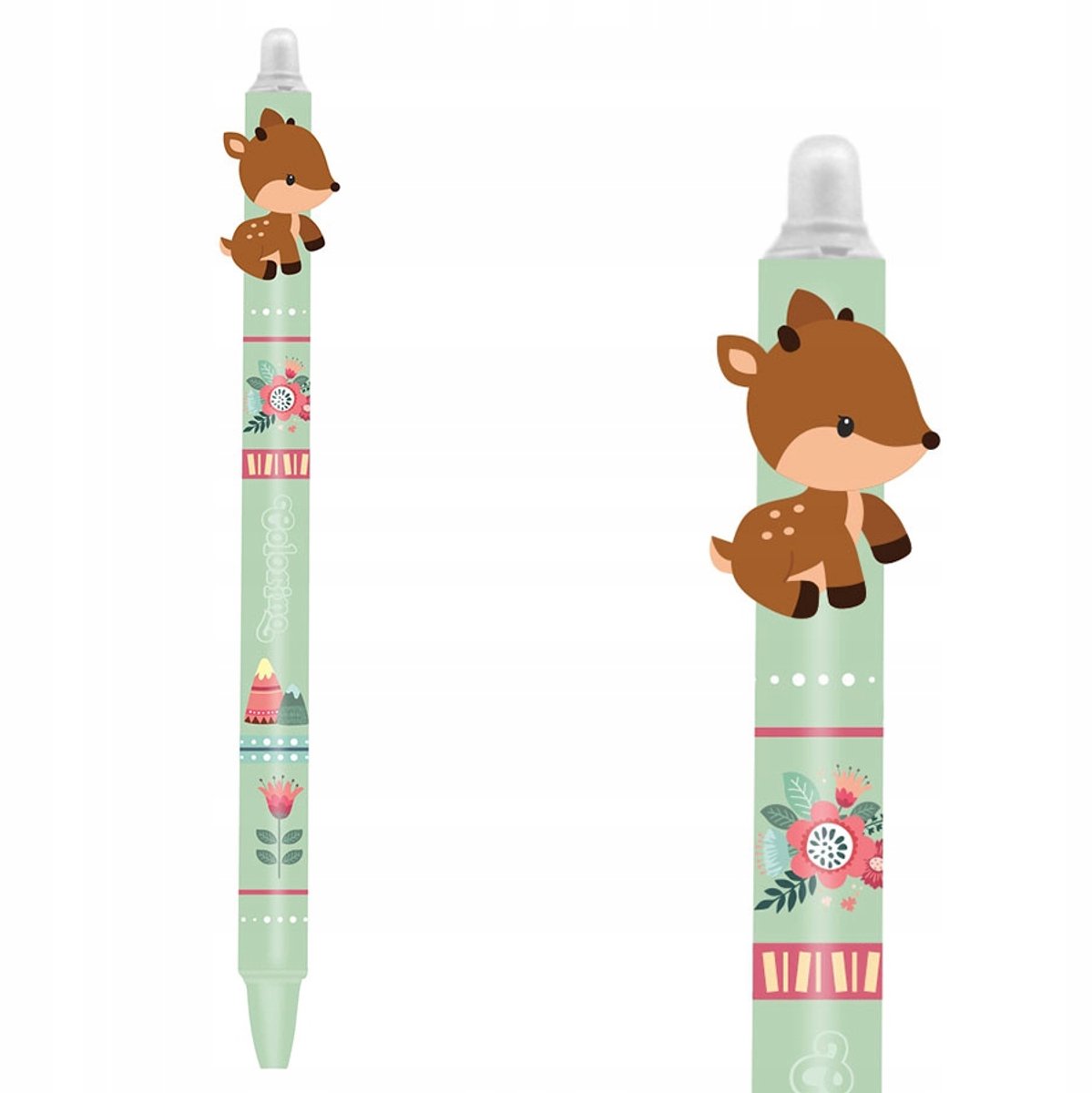 Colorino Uitwisbare Pen met Bosdieren - Herten - Blauwe Inkt
