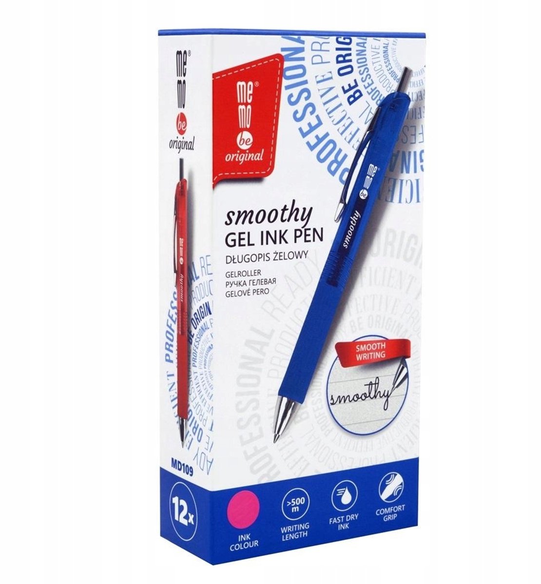 MemoBe Smoothy Gelpen Roze - Vloeiend Schrijven, 0.5mm