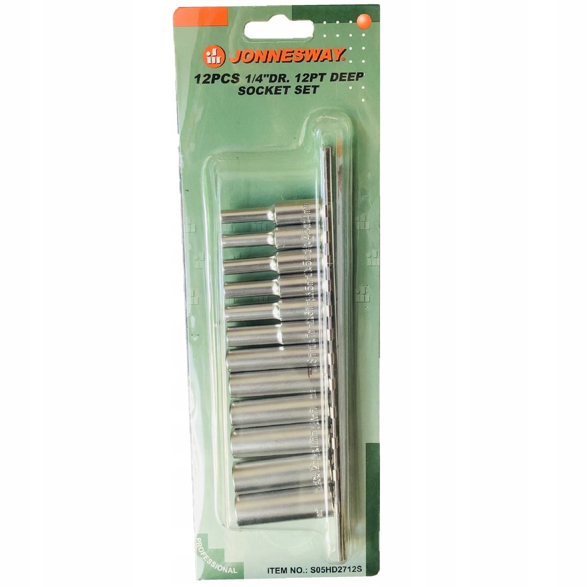 Jonnesway Dopsleutel Set 1/4" 12-zijdig 12 Delig