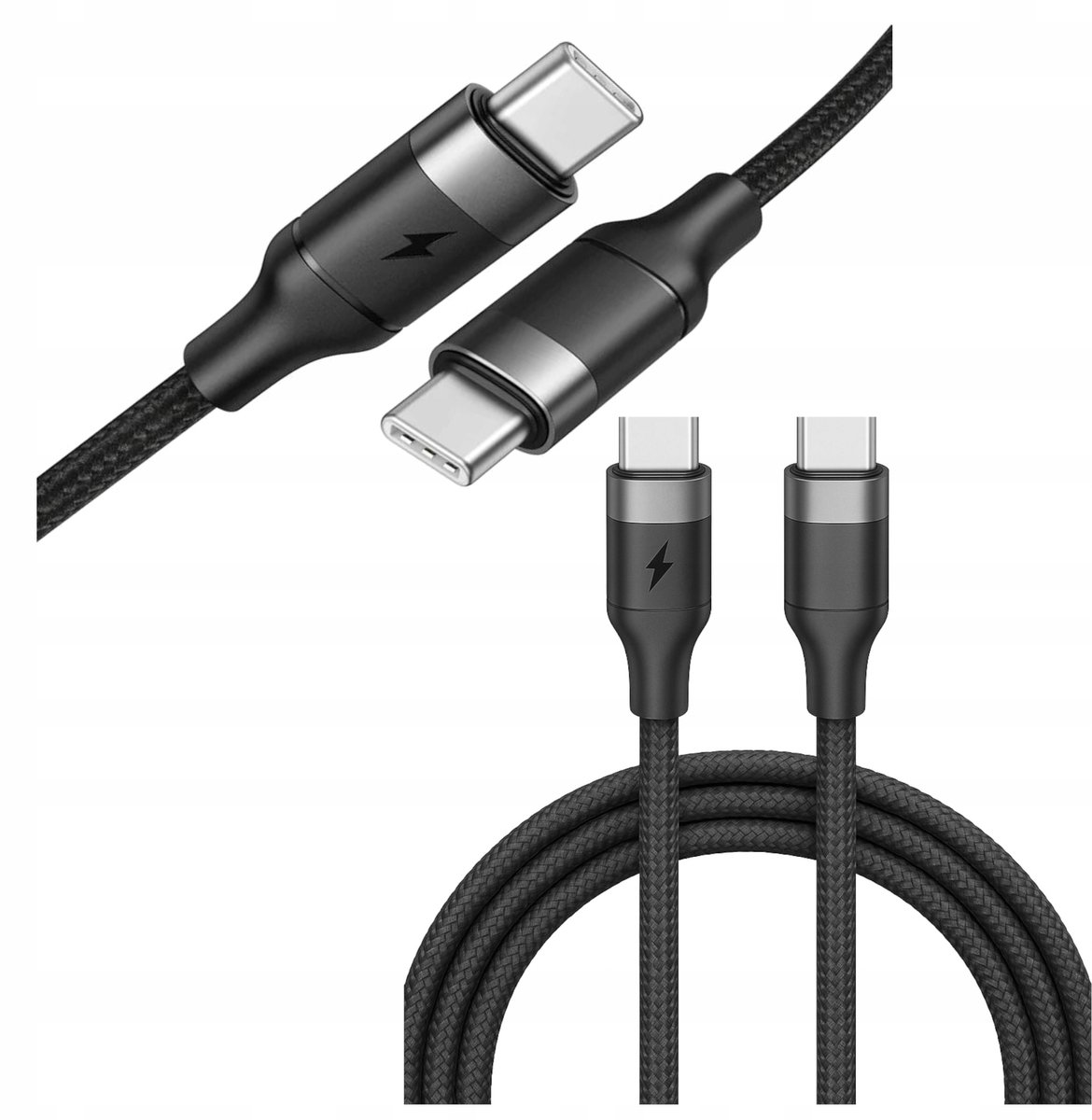 USB-C PD-kabel 1,5 m 100 W nylon snel opladen en gegevensoverdracht