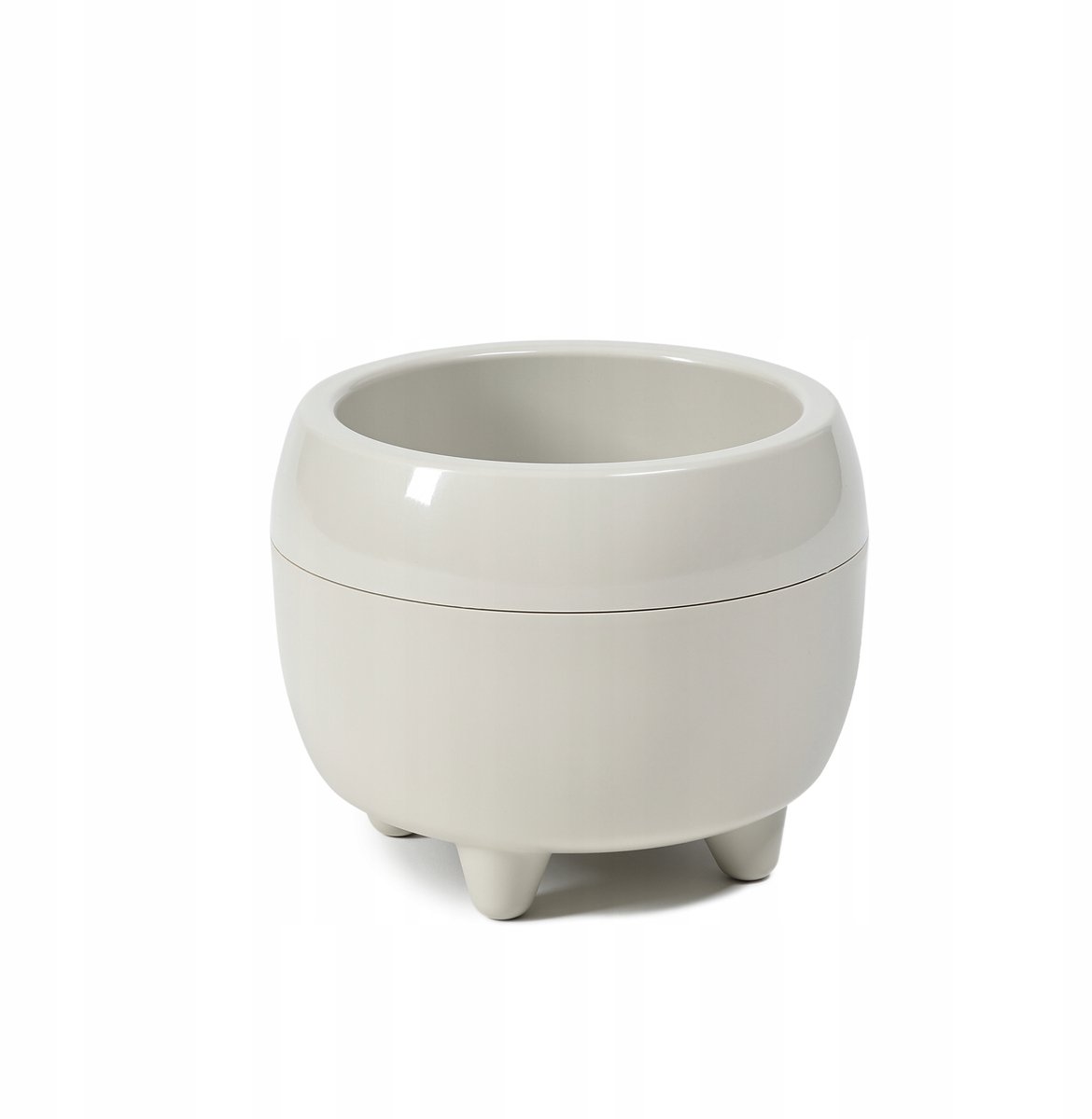 MONA Pot met Voeten Beige Ø30cm H23,8cm - Stijlvol en Weerbestendig