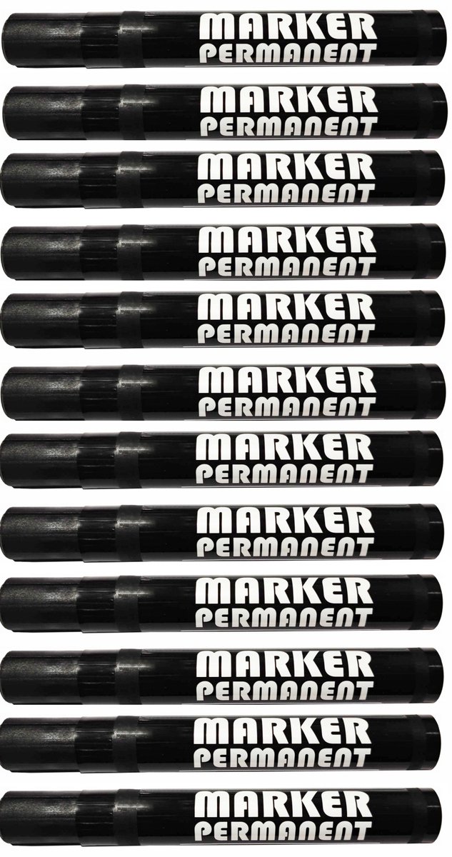 Kamet K1068 Permanente Marker Zwart (12 stuks) - 1-3mm
