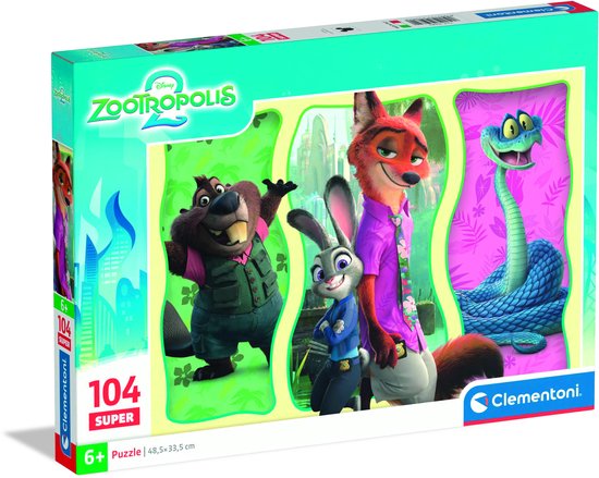 Clementoni - Puzzel - 104 stukjes - Disney Zootropolis 2 - Super ...