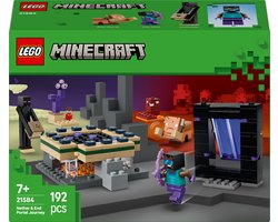foto van LEGO Minecraft - Reis naar de Nether en het End-Portaal Videogame Speelgoed voor Kinderen - 21584