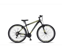 4 Motion MTB 29 Inch 46 cm Unisex 21V V-Brakes Zwart/Geel