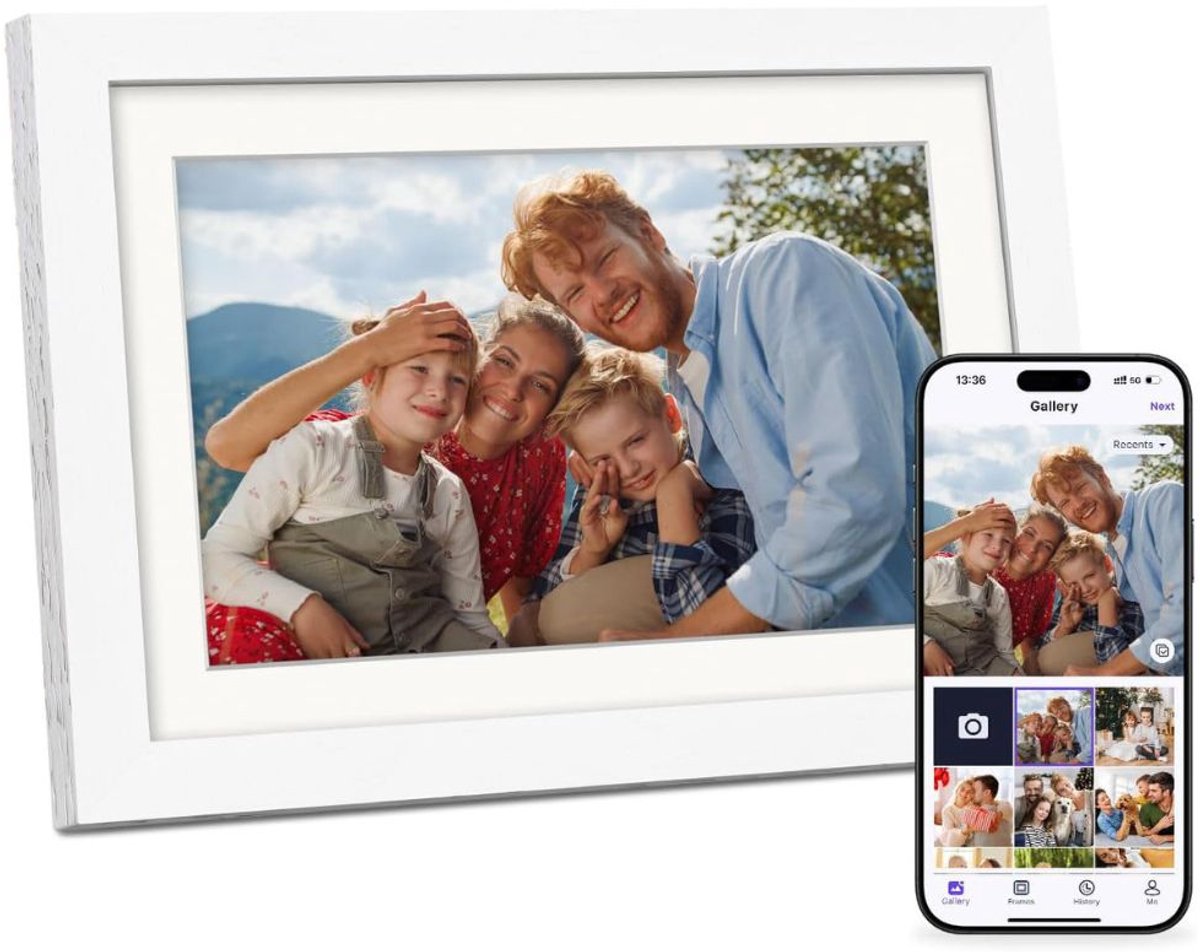 DailySupplies® Digitale Fotolijst met Wifi - Fotolijsten - Frameo App - HD Kwaliteit - Wit
